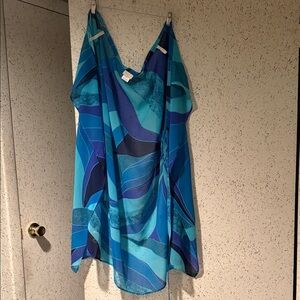 Blue Abstract Pattern beach wrap gottex